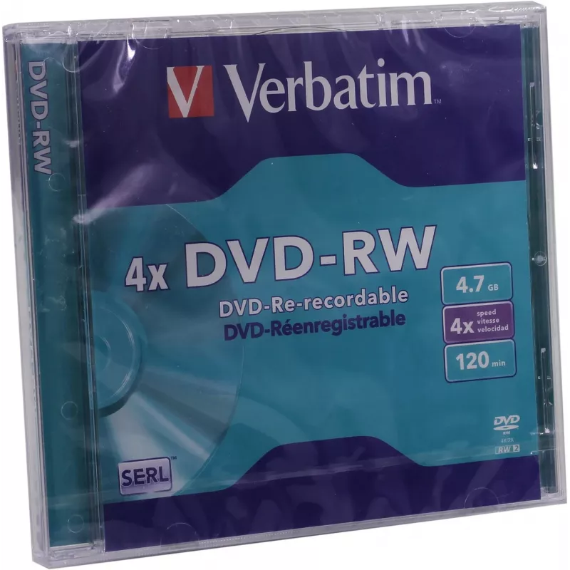 Verbatim DVD-RW 4,7 GB 4x, Jewel Case, 5 kpl (43285)