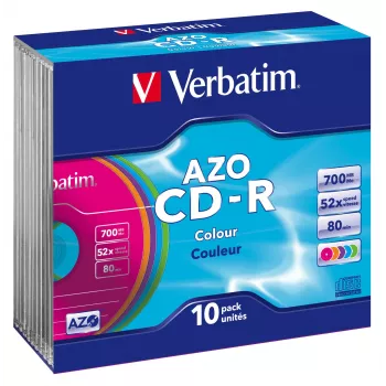 Verbatim CD-R AZO Colours 700 MB 48x 10 kpl