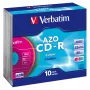 Verbatim CD-R AZO Colours 700 MB 48x 10 kpl