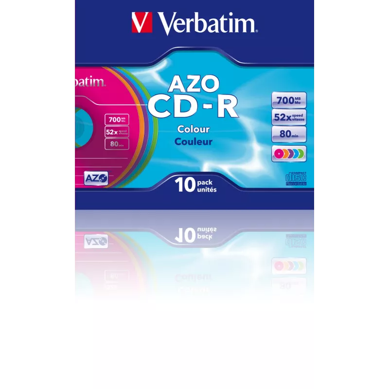 Verbatim CD-R AZO Colours 700 MB 48x 10 kpl