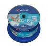 Verbatim CD-R AZO Wide Inkjet Printable no ID 700 MB 52x 50 kpl