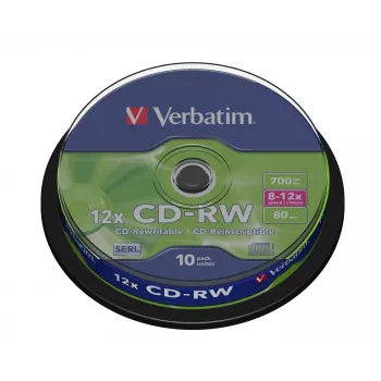Verbatim CD-RW 12x 700 MB 10 kpl