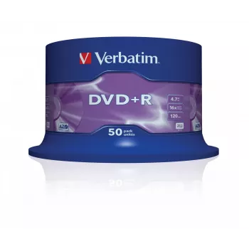 Verbatim VB-DPR47S3A, DVD+R, 120 mm, spindeli, 50 kpl, 4,7 GB