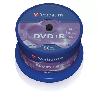 Verbatim VB-DPR47S3A, DVD+R, 120 mm, spindeli, 50 kpl, 4,7 GB