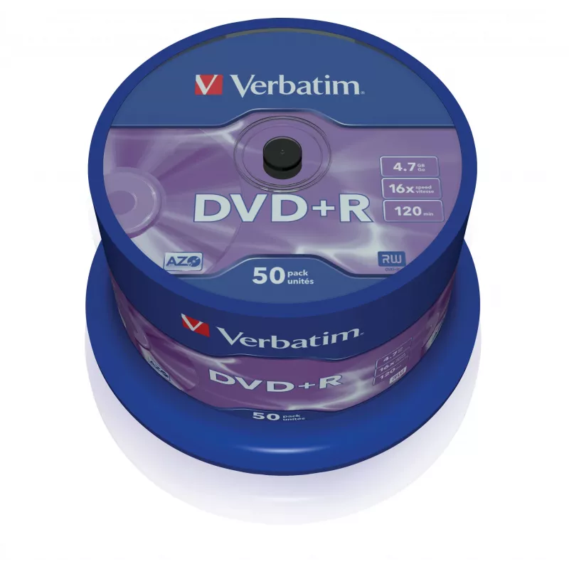 Verbatim VB-DPR47S3A, DVD+R, 120 mm, spindeli, 50 kpl, 4,7 GB