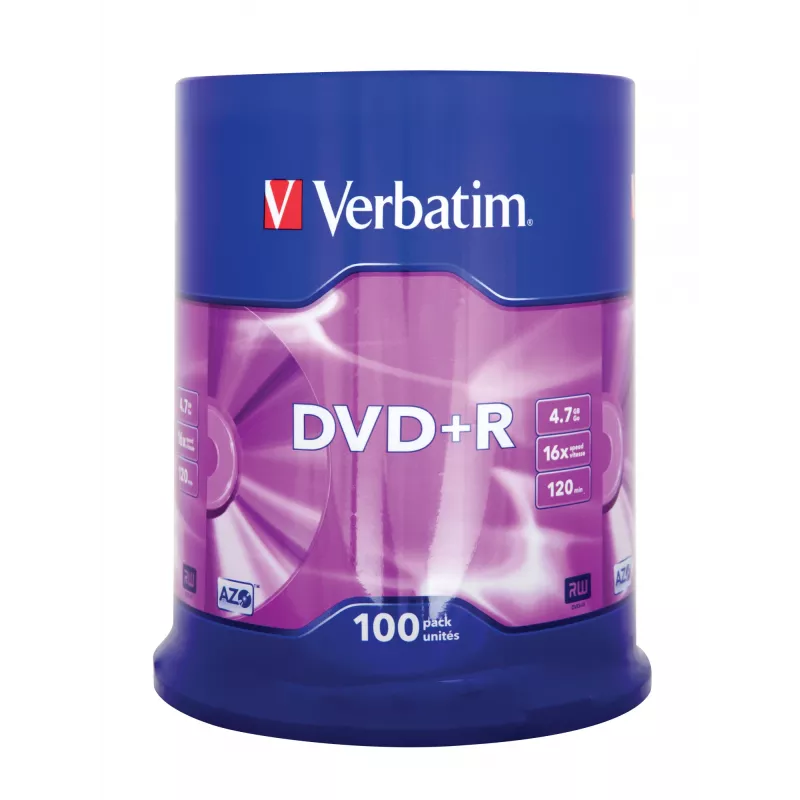 Verbatim DVD+R Matt Silver 4,7 GB 100 kpl