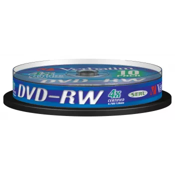 Verbatim DVDVER00072B, DVD-RW, spindeli, 10 kpl, 4,7 GB