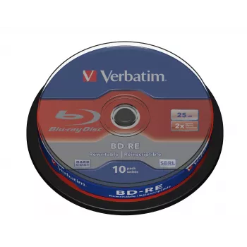 Verbatim BD-RE SL 25GB 2x 10 kpl:n pakkaus spindeli 10 kpl
