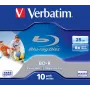 Verbatim BD-R SL 25GB 6x Printable 10 kpl:n pakkaus Jewel Case