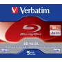 Verbatim BD-RE DL 50GB 2 x 5 kpl:n pakkaus Jewel Case 5 kpl