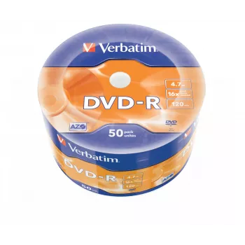 Verbatim DVD-R Matt Silver 50 kpl:n pakkaus Wrap Spindle