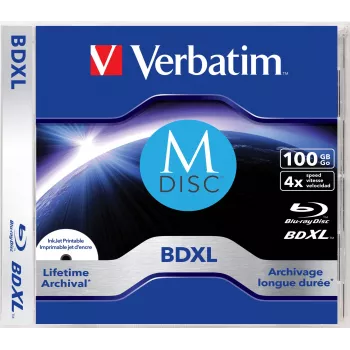 Verbatim MDISC Lifetime archival BDXL 100GB - yksittäislevy, 100 GB, BDXL, Jewelcase, 1 kpl