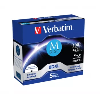 BDXL Verbatim MDISC Lifetime archival 100GB yksittäislevy