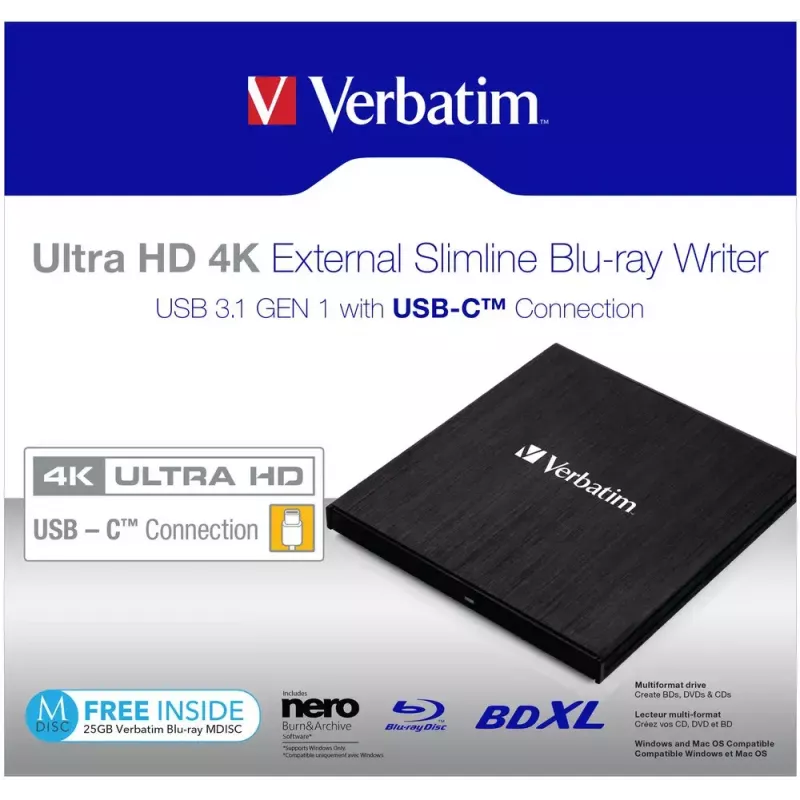 Verbatim 43888 optinen asema Blu-Ray DVD Combo musta