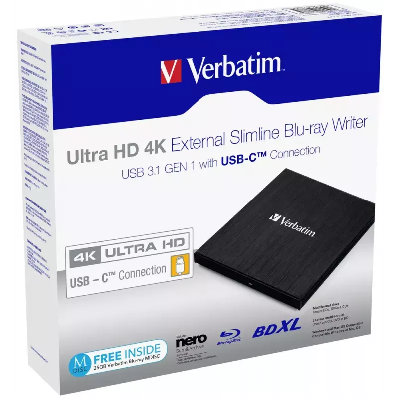 Verbatim 43888 optinen asema Blu-Ray DVD Combo musta