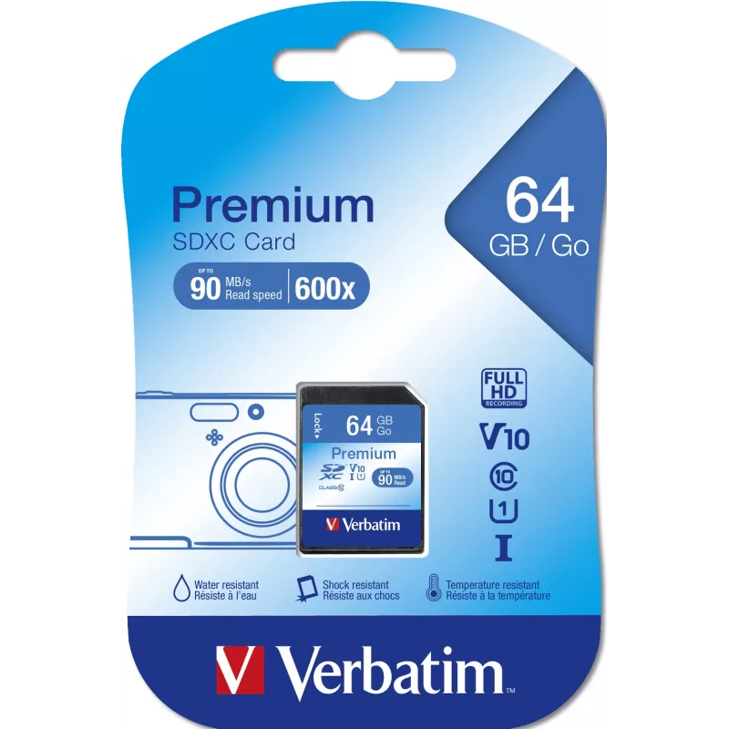 Flash-muisti Verbatim 64GB SDXC VB-SDXC10