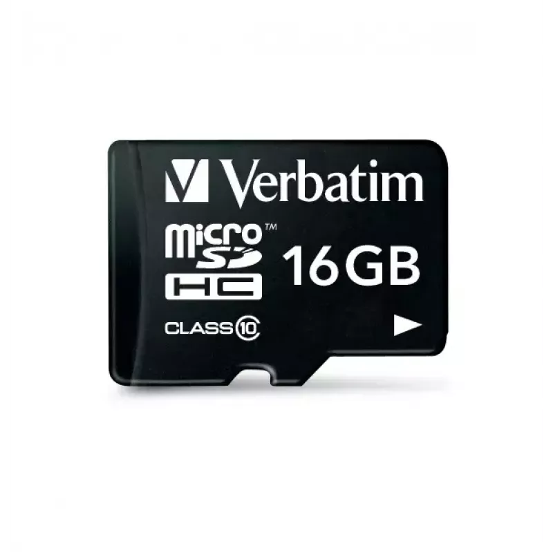 MicroSDHC Verbatim Premium 16 GB Class 10 musta