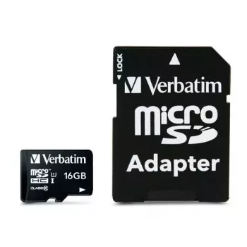 MicroSDHC Verbatim Premium 16 GB Class 10 musta