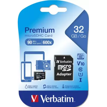 Flash-muisti Verbatim Premium 32 GB MicroSDHC Class 10 44083
