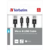 Verbatim 48874 USB-kaapeli USB 3.2 Gen 1 (3.1 Gen 1) 1 m Micro-USB A - USB A musta