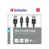 Verbatim 48875 USB-kaapeli USB 3.2 Gen 1 (3.1 Gen 1) 1 m Micro-USB A USB A musta
