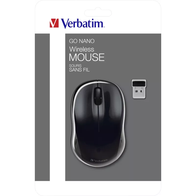Verbatim Go Nano -hiiri toimisto molempikätinen RF Wireless 1600 DPI