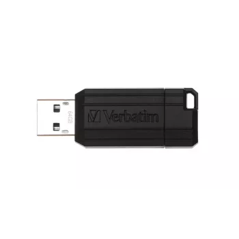 Verbatim PinStripe - USB-muistitikku 64 GB - musta, 64 GB, USB Type-A, 2.0, 10 MB/s, Slide, musta