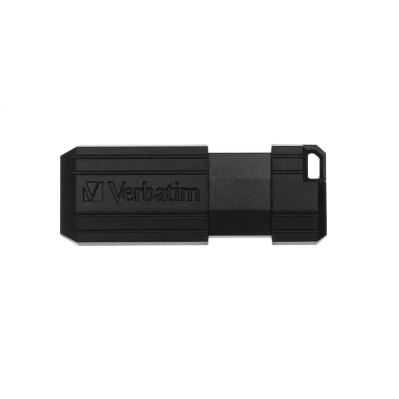 Verbatim PinStripe - USB-muistitikku 64 GB - musta, 64 GB, USB Type-A, 2.0, 10 MB/s, Slide, musta