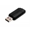 Verbatim PinStripe - USB-muistitikku 64 GB - musta, 64 GB, USB Type-A, 2.0, 10 MB/s, Slide, musta