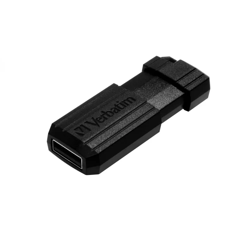 Verbatim PinStripe - USB-muistitikku 64 GB - musta, 64 GB, USB Type-A, 2.0, 10 MB/s, Slide, musta