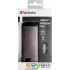 Verbatim 49142 kannettavan telakka/porttireplikaattori USB 3.2 Gen 1 (3.1 Gen 1) Type-C musta, hopea
