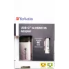 Verbatim 49143 videokaapeliadapteri 0,1 m USB Type-C HDMI musta, hopea