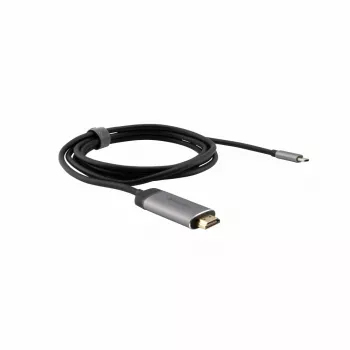 Verbatim 49144 videokaapeliadapteri 1,5 m USB Type-C HDMI musta, hopea