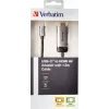 Verbatim 49144 videokaapeliadapteri 1,5 m USB Type-C HDMI musta, hopea