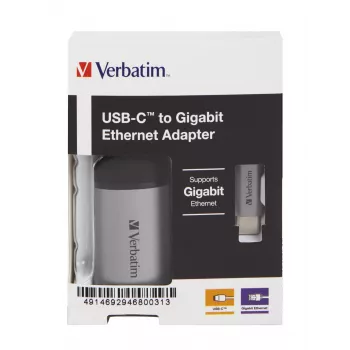 Verbatim 49146 kannettavan telakka/porttireplikaattori USB 3.2 Gen 1 (3.1 Gen 1) Type-C musta, hopea