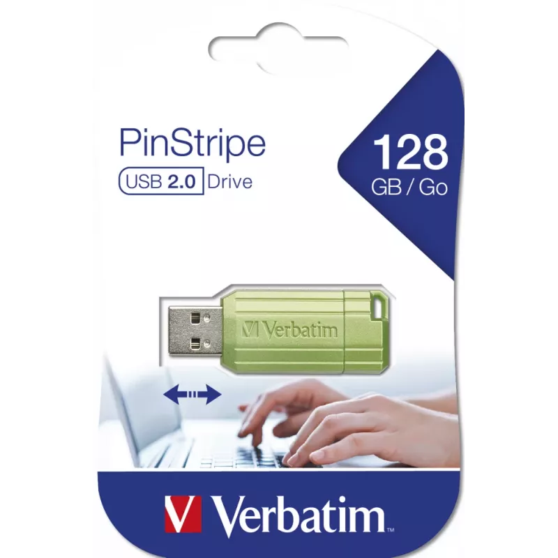 Verbatim PinStripe USB-muistitikku 128 GB USB Type-A 2.0 vihreä