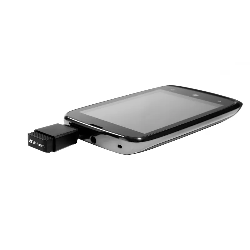 Verbatim Nano - USB 2.0 -asema Micro USB -sovittimella 32 GB - musta