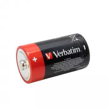Verbatim D alkaliparistot, kertakäyttöparisto, alkaliparisto, 1,5 V, 2 kpl, monivärinen, 34,2 mm