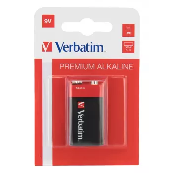 Verbatim 9V alkaliparistot, kertakäyttöparisto, alkaliparisto, 9 V, 1 kpl, monivärinen, 46 g