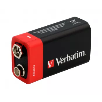 Verbatim 9V alkaliparistot, kertakäyttöparisto, alkaliparisto, 9 V, 1 kpl, monivärinen, 46 g