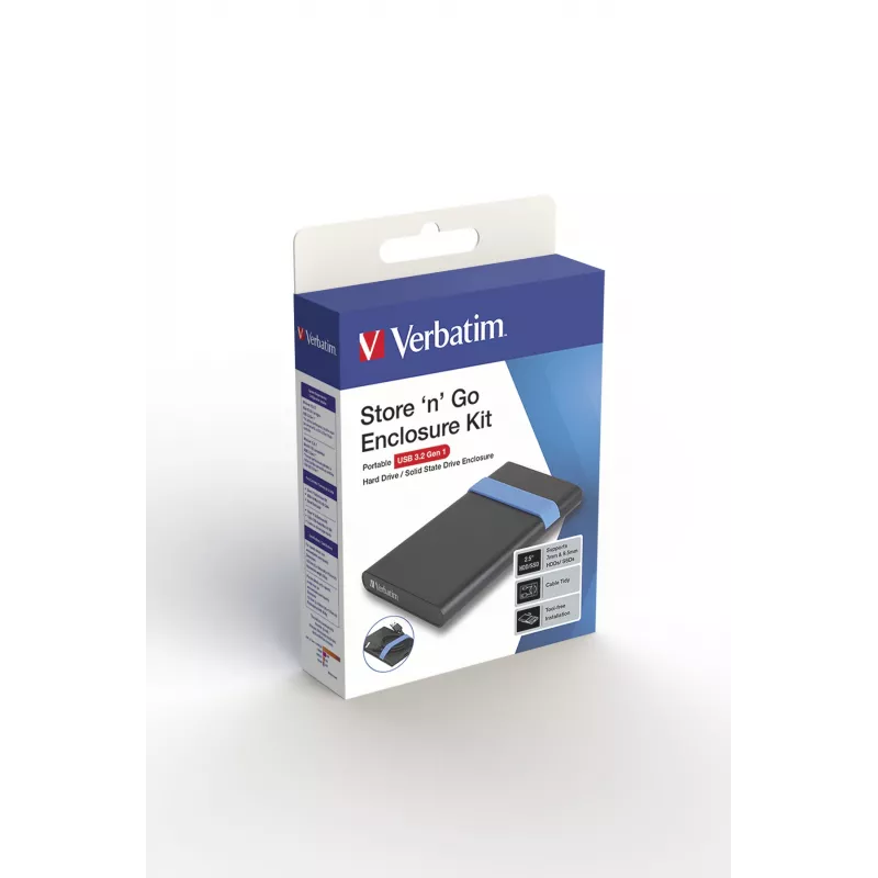 Verbatim Store'N'Go kotelosarja HDD/SSD-kotelo musta, sininen 2,5