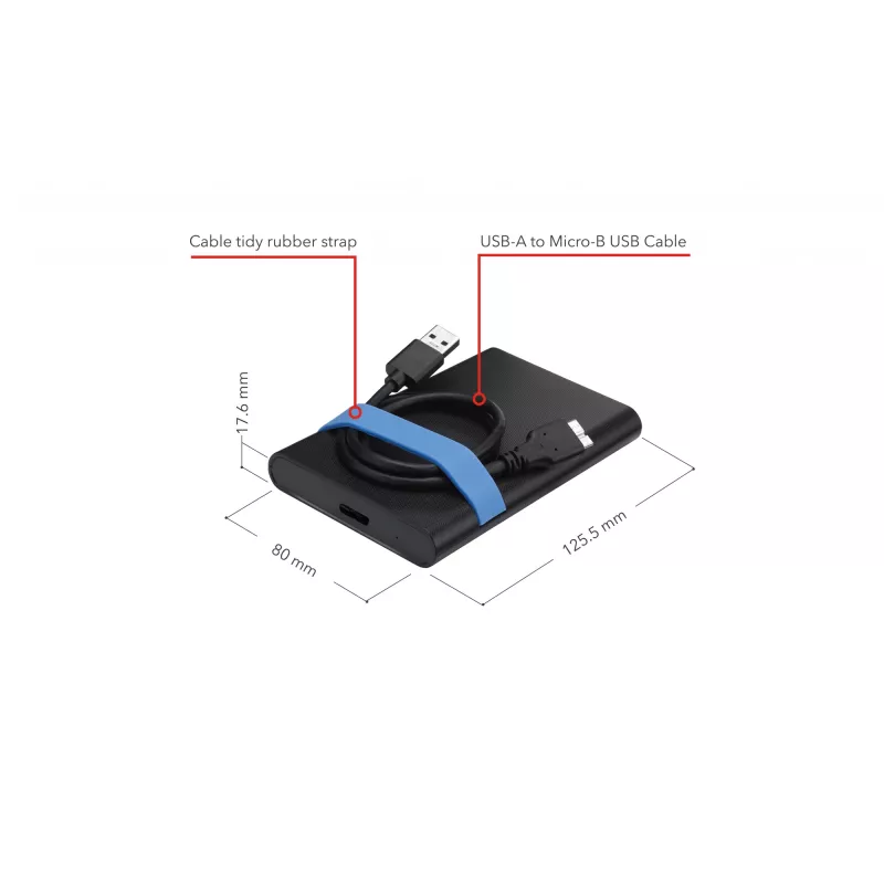Verbatim Store'N'Go kotelosarja HDD/SSD-kotelo musta, sininen 2,5