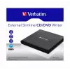 Verbatim External Slimline CD/DVD-kirjoitin optinen asema DVD±RW musta
