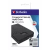 Verbatim Fingerprint Secure Portable Hard Drive 2TB, 2 TB, 3.2 Gen 1 (3.1 Gen 1), musta
