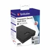 Verbatim Fingerprint Secure Portable Hard Drive 2TB, 2 TB, 3.2 Gen 1 (3.1 Gen 1), musta