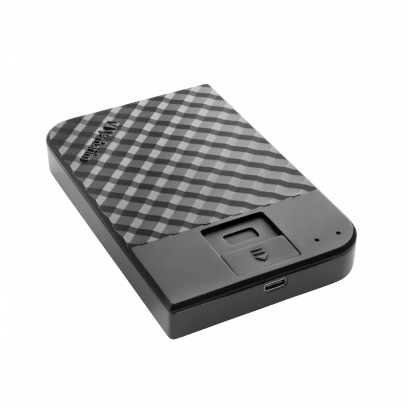 Verbatim Fingerprint Secure Portable Hard Drive 2TB, 2 TB, 3.2 Gen 1 (3.1 Gen 1), musta