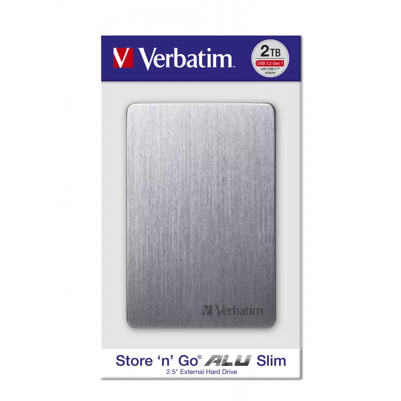 Verbatim Store 'n' Go ALU ohut kannettava kiintolevy 1TB Space Grey