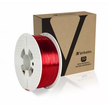Verbatim 55054 3D-tulostusmateriaali polyetyleenitereftalaattiglykoli (PETG) punainen, läpinäkyvä 1 kg