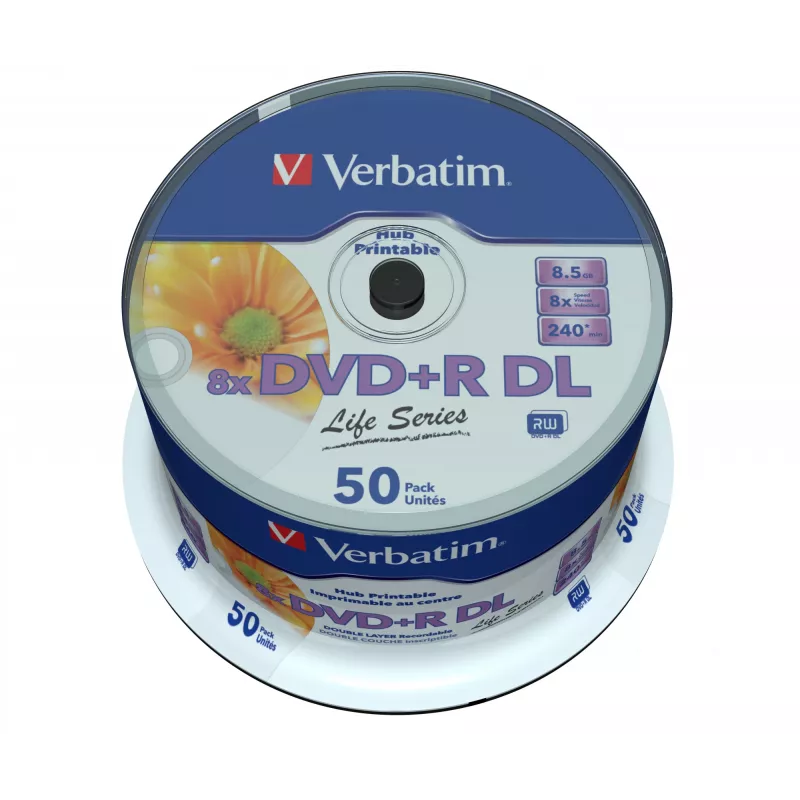 Verbatim 97693 tallenne DVD 8,5 GB DVD+R DL 50 kpl