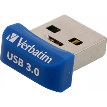 Verbatim Store 'n' Stay NANO - USB 3.0 -asema 64 GB - sininen, 64 GB, USB Type-A, 3.2 Gen 1 (3.1 Gen 1), suojus, 3 g, sininen